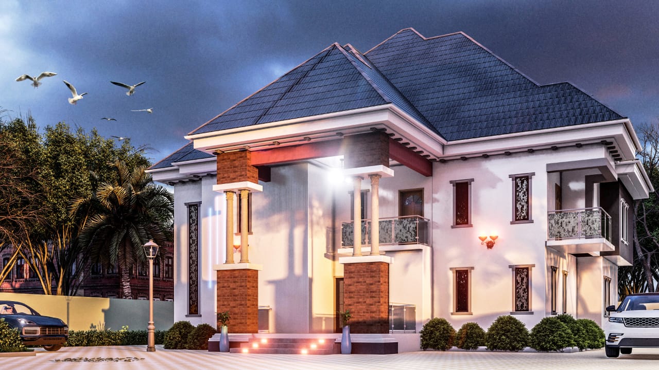 Webesabi engineered residential building at dusk